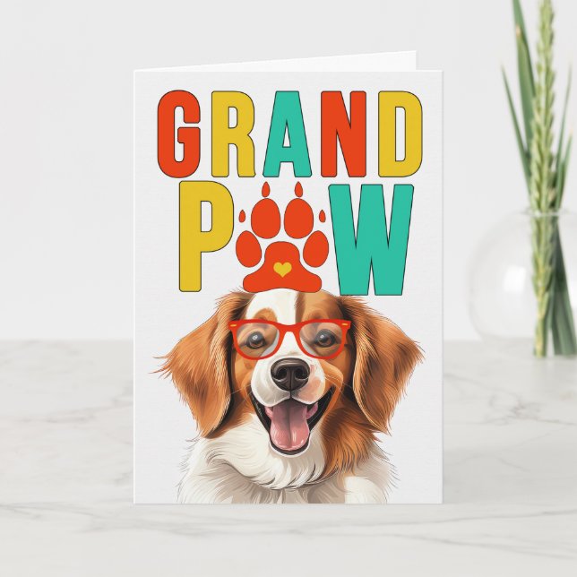 GranPAW Kooikerhondje HUND Funny GrandföräldrDay Helgkort (Framsida)