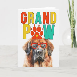 GranPAW Leonberger Hund Funny Grandföräldrar Day Helgkort