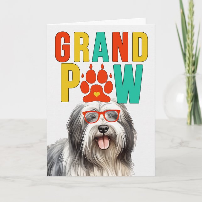 GranPAW Lowchen Hund Funny GrandföräldrDay Helgkort (Framsida)