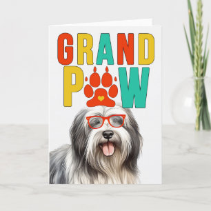 GranPAW Lowchen Hund Funny GrandföräldrDay Helgkort