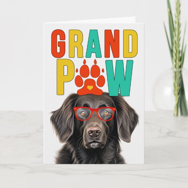 GranPAW-plattformen Jackar Retriever Funny Grandpa Helgkort (Framsida)