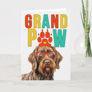 GranPAW Pointing Griffon Funny Grandparent Day Helgkort