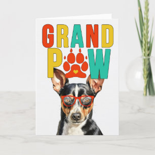 GranPAW Råtta Terrier Hund Funny Grandparent Day Helgkort
