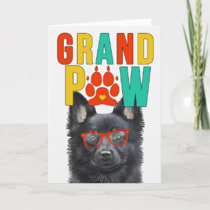 GranPAW Schipperke Hund Funny GrandföräldrDay Helgkort