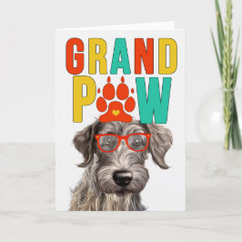 GranPAW Scottish Deerhound HUND Grandföräldrar Day Helgkort