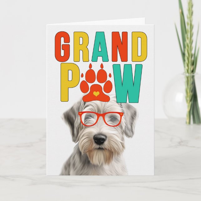GranPAW Sealyham Terrier Funny GrandföräldrDay Helgkort (Framsida)