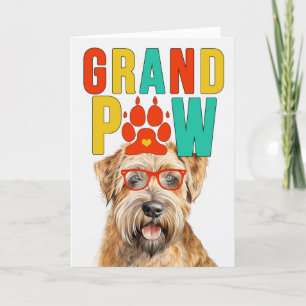 GranPAW Wheaten Terrier Hund Funny Grandparent Day Helgkort