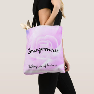 Granpreneur blom- design tygkasse