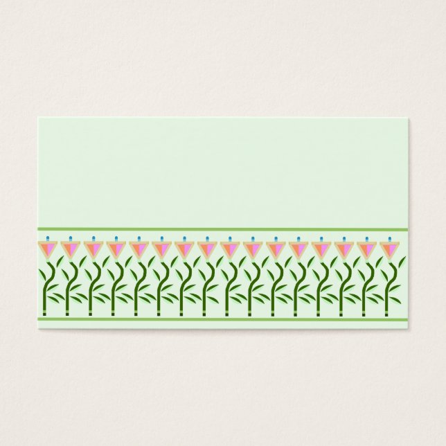 Gräns av tulpanblommor visitkort (Framsidan)
