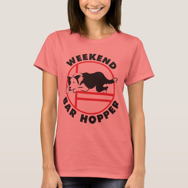 Gräns Collie Agilitet Helg Pub Hopper Tee (Framsida)