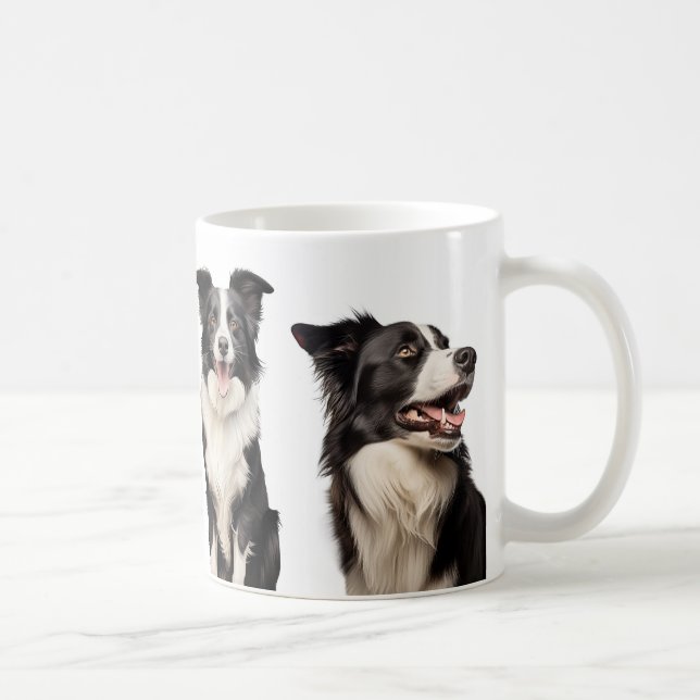 Gräns Collie älskare får kaffe mugg (Höger)