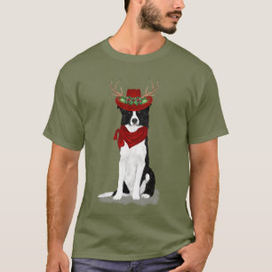 Gräns Collie Älskare Funny jul Hund Helgdag T Shirt