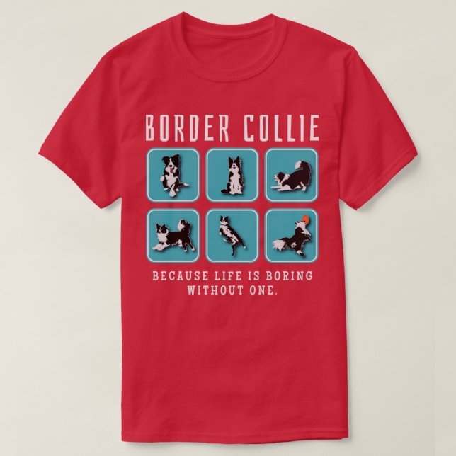 Gräns Collie Älskare Gift T Shirt (Design framsida)