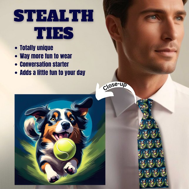 Gräns Collie Älskare mellan Stealth Neck Tie Slips (Skapare uppladdad)
