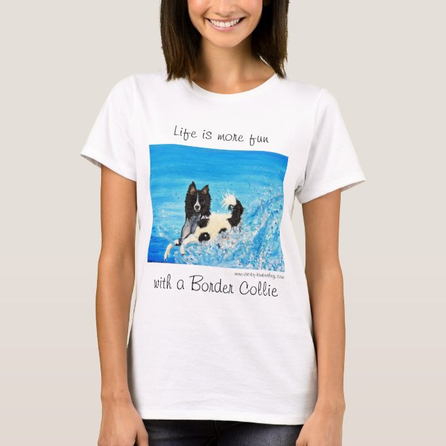 Gräns Collie Älskare T-shirt (Framsida)
