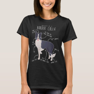 Gräns Collie Anatomy Cute Pet Hund Hund Pappa T Shirt