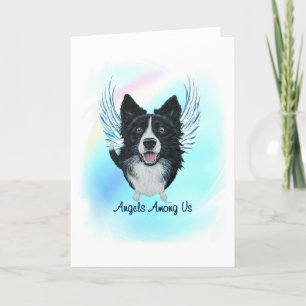 Gräns Collie Angel Hund Pet Loss Sympatard Tack Kort