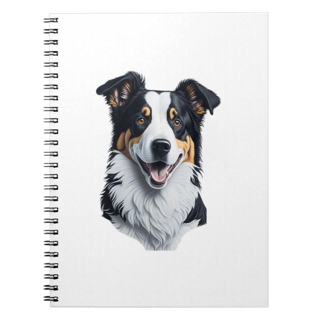 Gräns Collie ansikte Anteckningsbok (Framsidan)
