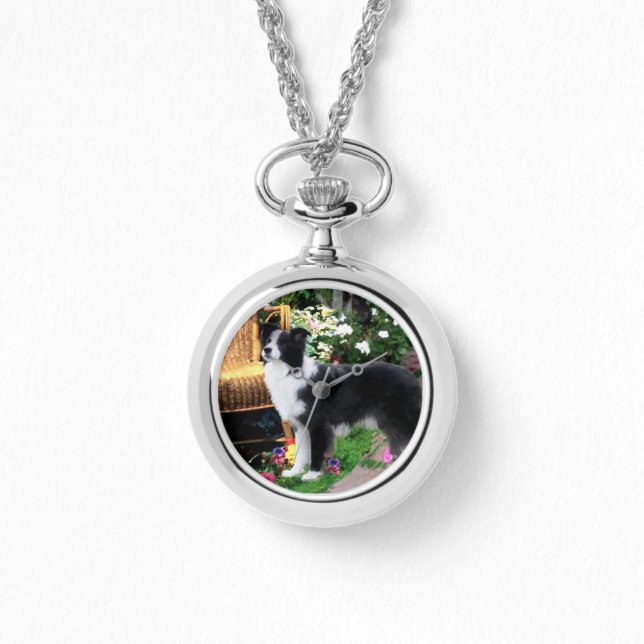 Gräns Collie Art Gifts Armbandsur (Framsida)