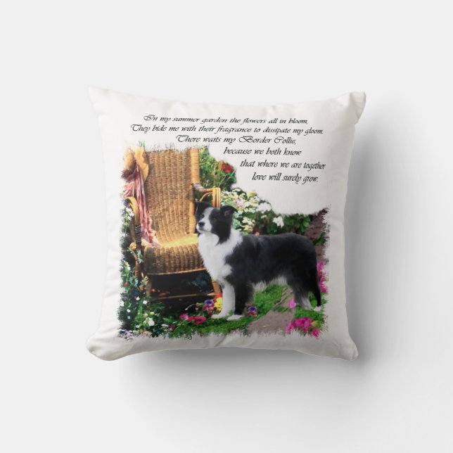 Gräns Collie Art Gifts Kudde (Framsida)