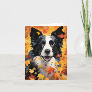 Gräns Collie Autumn Thanksgiving Kort