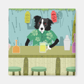 Gräns Collie Bamboo Tiki Pub Magnet