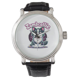 Gräns Collie BC Zombie Hund Halloween Essential T- Armbandsur