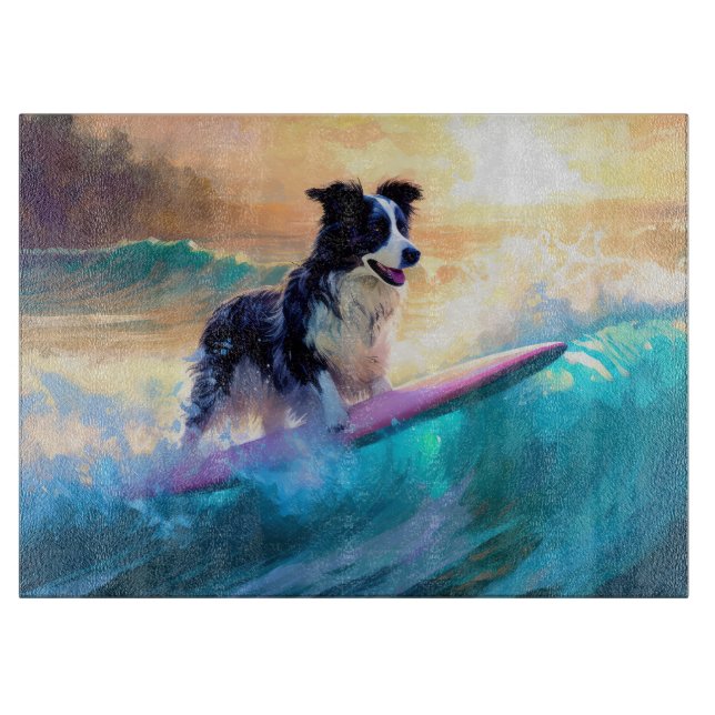 Gräns Collie Beach Surfing Painting (Framsidan)