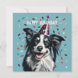 Gräns Collie Birthday-kort