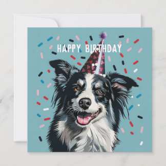 Gräns Collie Birthday-kort