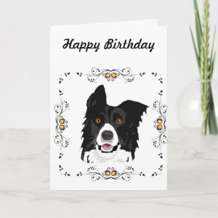 Gräns Collie Birthday Kort