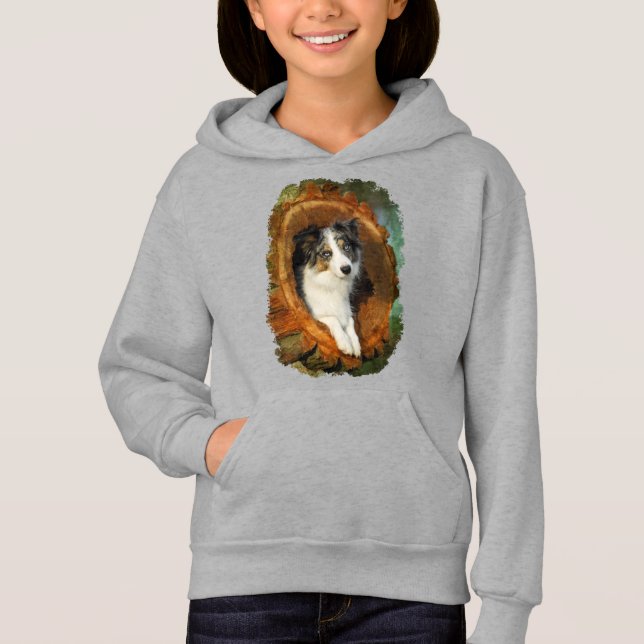 Gräns Collie Blue Merle Hund Animal Funny - T Shirt (Framsida)