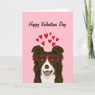 Gräns Collie - Brown - Valentines day-kort Helgkort