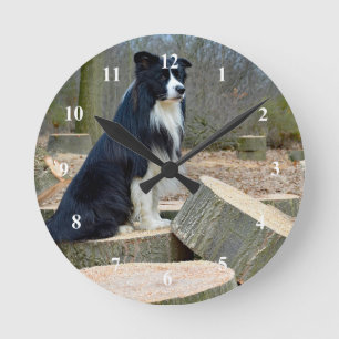 Gräns Collie Clock Rund Klocka