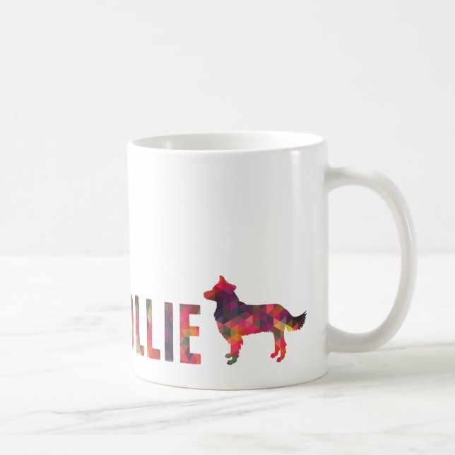 Gräns Collie Colorful Graphic Multi Mugg (Höger)