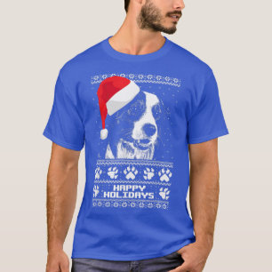 Gräns Collie Cute Glad helg jul T Shirt