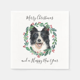 Gräns Collie Elegant Hund God jul Pappersservett