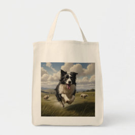 Gräns Collie Elegant Livsmedel Tote Bag Tygkasse