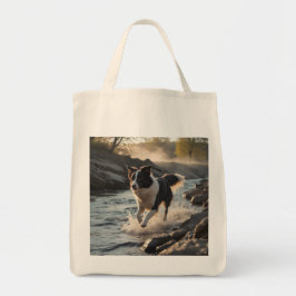 Gräns Collie Elegant Livsmedel Tote Bag Tygkasse