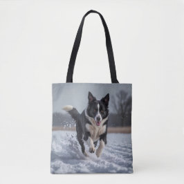 Gräns Collie Elegant Shoulder Tote Bag Tygkasse