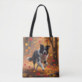 Gräns Collie Elegant Shoulder Tote Bag Tygkasse