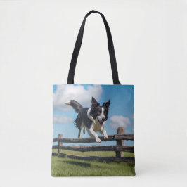 Gräns Collie Elegant Shoulder Tote Bag Tygkasse