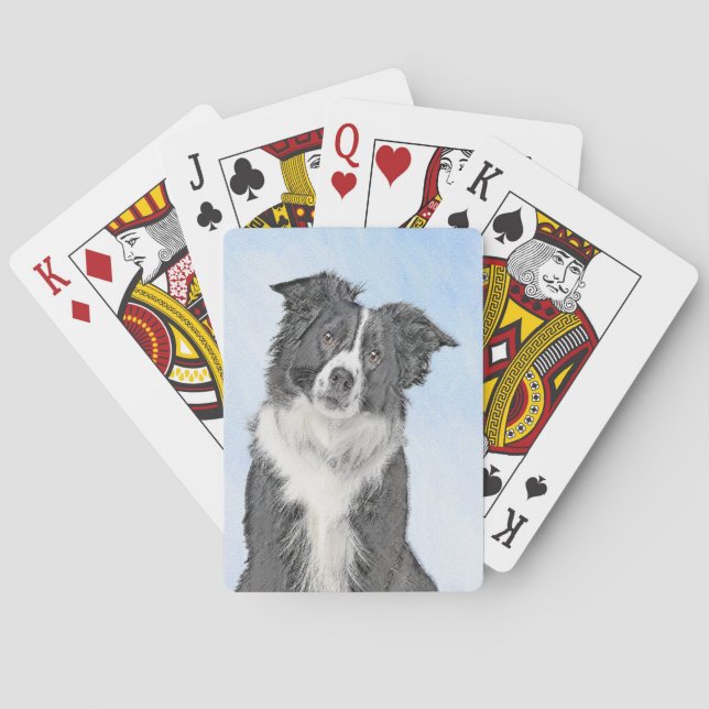 Gräns Collie-färgning - Cute Original-Hund Casinokort (Baksidan)