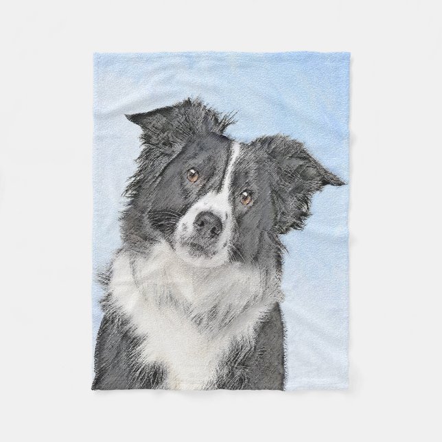 Gräns Collie-färgning - Cute Original-Hund Fleecefilt (Framsidan)