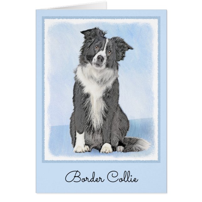 Gräns Collie-färgning - Cute Original-Hund Hälsningskort (Framsidan)