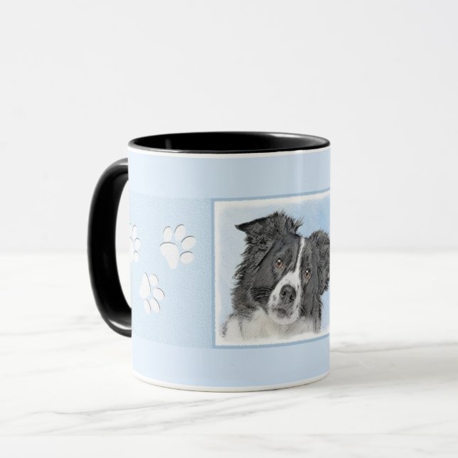 Gräns Collie-färgning - Cute Original-Hund Mugg (Framsida vänster)