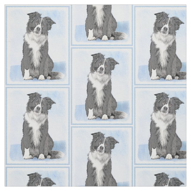 Gräns Collie-färgning - Cute Original-Hund Tyg (Provkarta)