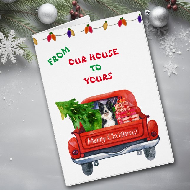 Gräns Collie Farm Lastbil julkort Hälsningskort (Skapare uppladdad)