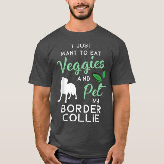 Gräns Collie Funny Vegan Hund älskare Owner Julaft T Shirt