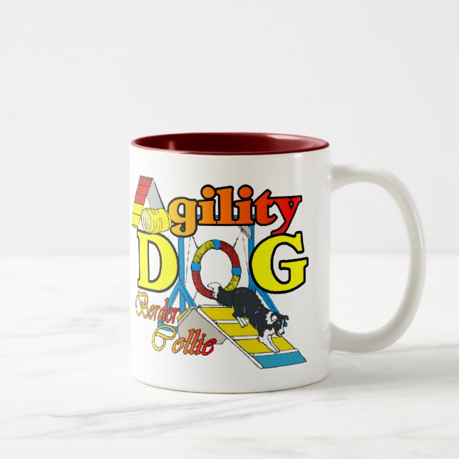 Gräns Collie-gåvor Två-Tonad Mugg (Höger)